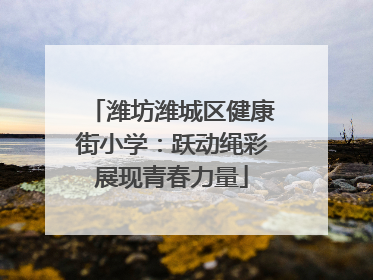 潍坊潍城区健康街小学：跃动绳彩展现青春力量