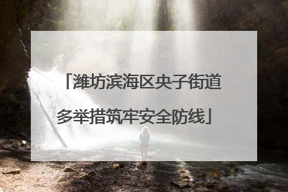 潍坊滨海区央子街道多举措筑牢安全防线