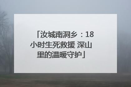 汝城南洞乡：18小时生死救援 深山里的温暖守护