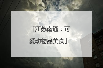 江苏南通：可爱动物品美食