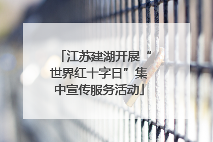 江苏建湖开展“世界红十字日”集中宣传服务活动