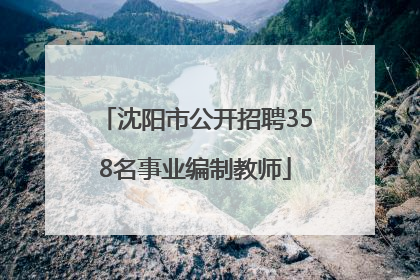 沈阳市公开招聘358名事业编制教师