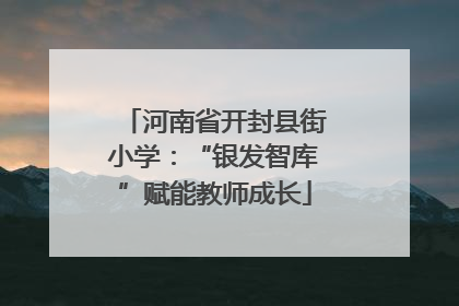 河南省开封县街小学：“银发智库”赋能教师成长