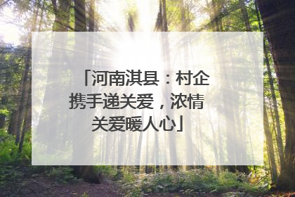 河南淇县：村企携手递关爱，浓情关爱暖人心