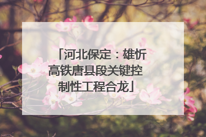 河北保定：雄忻高铁唐县段关键控制性工程合龙