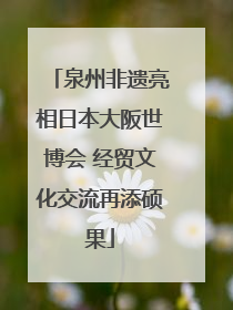 泉州非遗亮相日本大阪世博会 经贸文化交流再添硕果