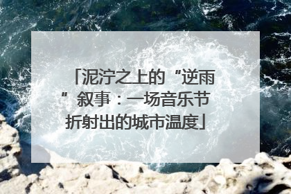 泥泞之上的“逆雨”叙事：一场音乐节折射出的城市温度
