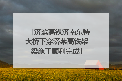 济滨高铁济南东特大桥下穿济莱高铁架梁施工顺利完成