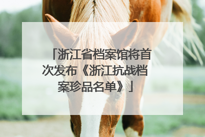 浙江省档案馆将首次发布《浙江抗战档案珍品名单》