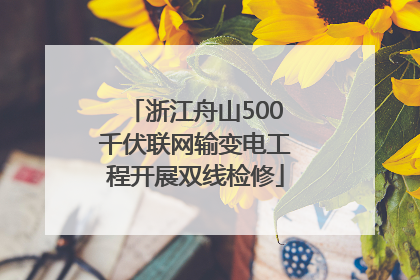 浙江舟山500千伏联网输变电工程开展双线检修