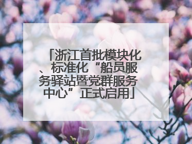 浙江首批模块化、标准化“船员服务驿站暨党群服务中心”正式启用