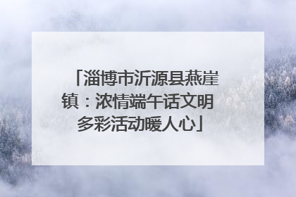 淄博市沂源县燕崖镇：浓情端午话文明 多彩活动暖人心