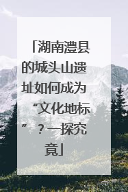 湖南澧县的城头山遗址如何成为“文化地标”？一探究竟
