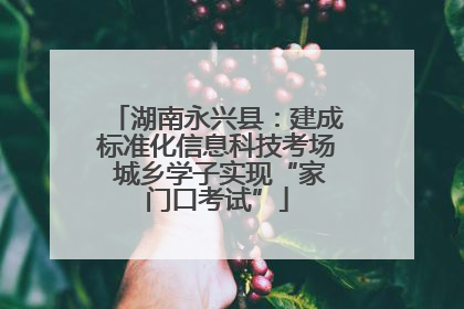 湖南永兴县：建成标准化信息科技考场 城乡学子实现“家门口考试”