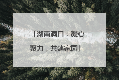 湖南洞口：凝心聚力，共建家园