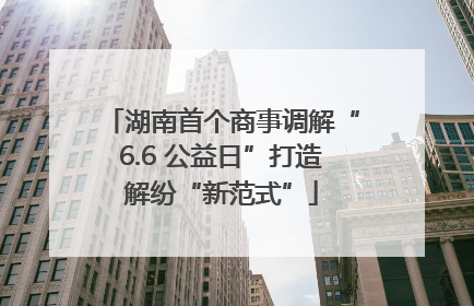 湖南首个商事调解“6.6 公益日”打造解纷“新范式”