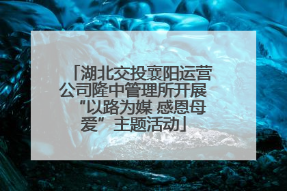 湖北交投襄阳运营公司隆中管理所开展“以路为媒 感恩母爱”主题活动