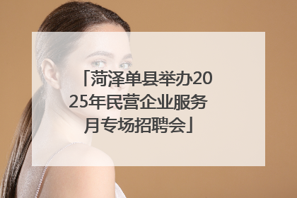 菏泽单县举办2025年民营企业服务月专场招聘会