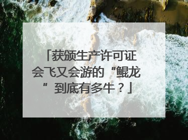 获颁生产许可证 会飞又会游的“鲲龙”到底有多牛？