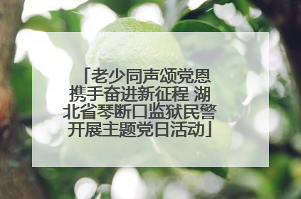 老少同声颂党恩 携手奋进新征程 湖北省琴断口监狱民警开展主题党日活动