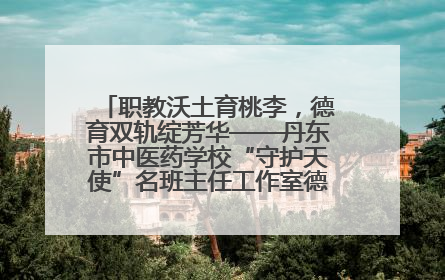 职教沃土育桃李，德育双轨绽芳华——丹东市中医药学校“守护天使”名班主任工作室德育实践之路
