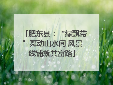 肥东县：“绿飘带”舞动山水间 风景线铺就共富路