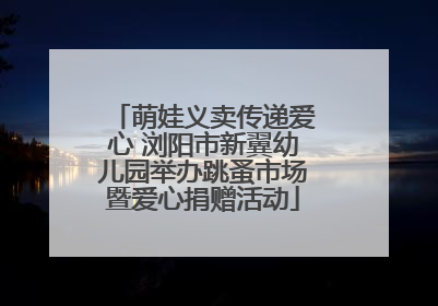 萌娃义卖传递爱心 浏阳市新翼幼儿园举办跳蚤市场暨爱心捐赠活动