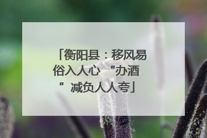 衡阳县：移风易俗入人心 “办酒”减负人人夸