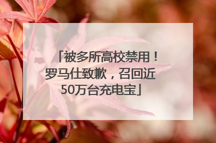 被多所高校禁用！罗马仕致歉，召回近50万台充电宝