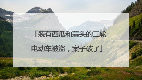 装有西瓜和蒜头的三轮电动车被盗，案子破了