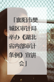 襄阳市樊城区审计局举办《湖北省内部审计条例》宣讲会