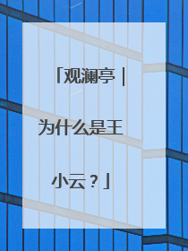 观澜亭｜为什么是王小云？