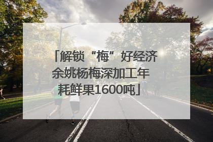 解锁“梅”好经济 余姚杨梅深加工年耗鲜果1600吨