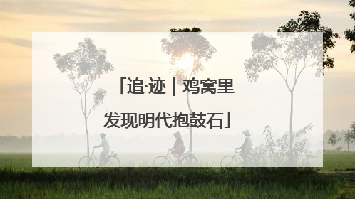 追·迹｜鸡窝里发现明代抱鼓石