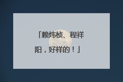赖炜桢、程祥阳，好样的！
