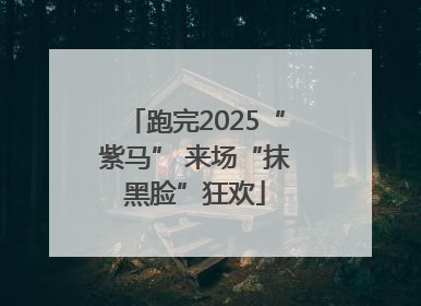 跑完2025“紫马” 来场“抹黑脸”狂欢