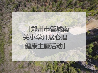 郑州市管城南关小学开展心理健康主题活动