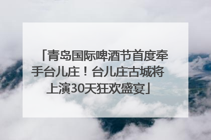 青岛国际啤酒节首度牵手台儿庄！台儿庄古城将上演30天狂欢盛宴