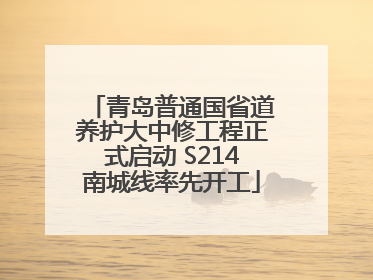 青岛普通国省道养护大中修工程正式启动 S214南城线率先开工