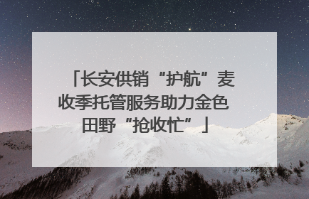 长安供销“护航”麦收季托管服务助力金色田野“抢收忙”