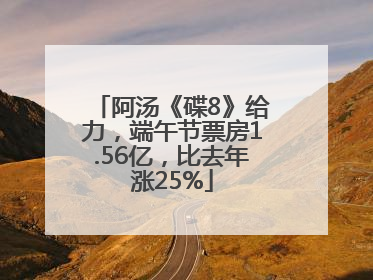 阿汤《碟8》给力，端午节票房1.56亿，比去年涨25%