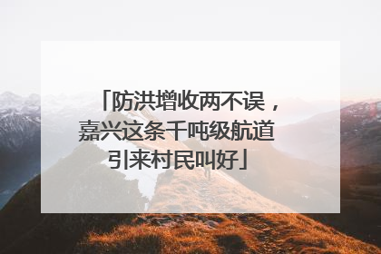 防洪增收两不误，嘉兴这条千吨级航道引来村民叫好