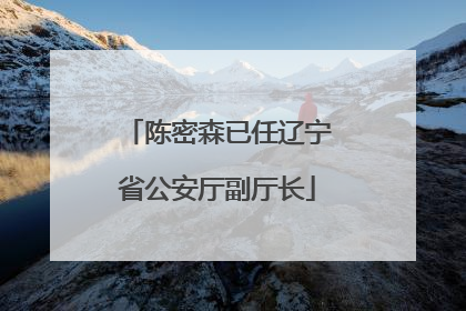 陈密森已任辽宁省公安厅副厅长