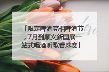 限定啤酒亮相啤酒节，7月到顺义新国展一站式喝酒听歌看球赛
