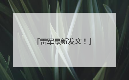 雷军最新发文！