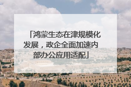 鸿蒙生态在津规模化发展，政企全面加速内部办公应用适配