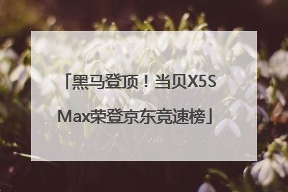 黑马登顶！当贝X5S Max荣登京东竞速榜