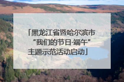 黑龙江省暨哈尔滨市“我们的节日·端午”主题示范活动启动