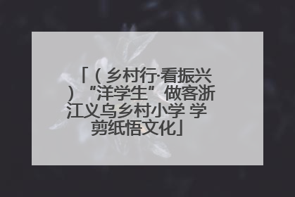 （乡村行·看振兴）“洋学生”做客浙江义乌乡村小学 学剪纸悟文化