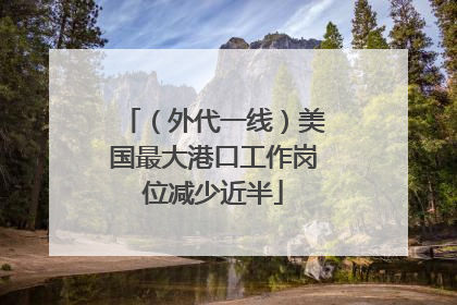 （外代一线）美国最大港口工作岗位减少近半